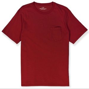 VINEYARD VINES Mens College T-Shirt Chest Pocket Crewneck Short Sleeve Tee